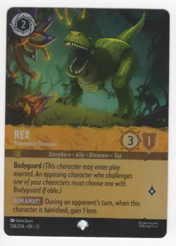 Disney Lorcana Wilds Unknown REX Protective Dinosaur Epic Foil #206/204 - Image 1