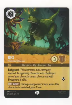 Disney Lorcana Wilds Unknown REX Protective Dinosaur Epic Foil #206/204 - Image 5