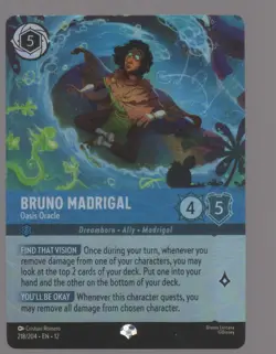 Disney Lorcana Wilds Unknown BRUNO MADRIGAL Oasis Oracle Epic Foil #218/204 - Image 1