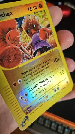 Hitmonchan 81/147 Reverse Holo Pokemon Card Aquapolis LP - Image 2
