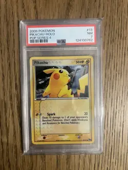 PSA 7 NM Pikachu HOLO Pop Series 4 Pokemon Card #13/17 - Image 1