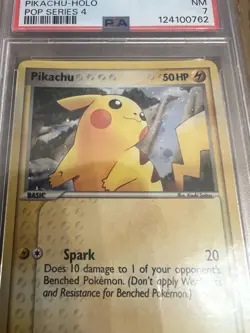 PSA 7 NM Pikachu HOLO Pop Series 4 Pokemon Card #13/17 - Image 2