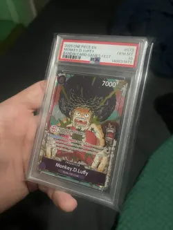 2025 ONE PIECE PROMOS BANDAI CARD GAMES FEST #073 MONKEY D. LUFFY PSA 10 - Image 1