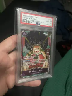 2025 ONE PIECE PROMOS BANDAI CARD GAMES FEST #073 MONKEY D. LUFFY PSA 10 - Image 3