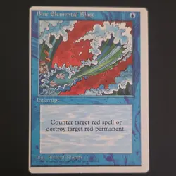 MTG Blue Elemental Blast English Misprint Off Center - Image 1