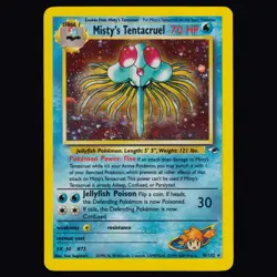 Misty's Tentacruel 10/132 Gym Heroes Holo Rare Pokemon TCG LP - Image 1