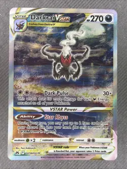 Darkrai VSTAR GG50/GG70 Holo VSTAR Rare Crown Zenith Galarian Gallery Pokemon NM - Image 1