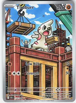 Pokemon Timburr 125/086 Holo Illustration Rare Black Bolt Pokemon Near Mint - Image 1