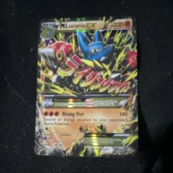 M Lucario EX Mega Secret Rare Holo 113/111 XY Furious Fists 220HP Pokemon TCG - Image 1