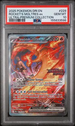 Rocket'S Moltres Ex PSA 10 Pokemon Dri En-Destined Rivals 229 NM - Image 1