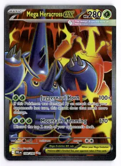Mega Heracross ex 108 Phantasmal Flames Ultra Rare 094 Pokemon - Image 1
