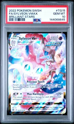 Pokemon Sylveon VMAX Brilliant Stars Trainer Gallery Full Art #TG15 PSA 10 - Image 1