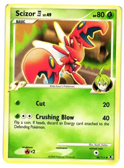 Pokemon TCG Scizor E4 48/111 Uncommon Rising Rivals LP - Image 1