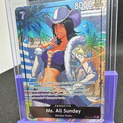 Bandai Ms. All Sunday OP14-084 SR Alt Art Foil Character 8000 Eng One Piece - Image 2