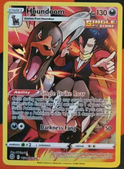 Pokemon TCG Card Brilliant Stars Trainer Gallery Houndoom TG10 NM Fresh Pull - Image 1