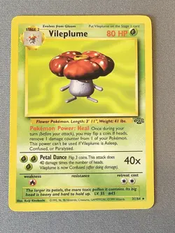 Mint/NM - Vileplume - 31/64 - Jungle - Pokemon Card - Image 1