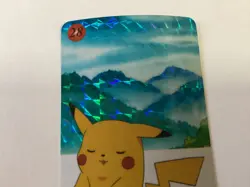 1996 Pokemon Japanese Vending Prism Sticker Card Pikachu Caterpie #28 - Image 2