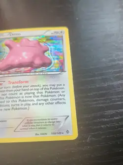 Ditto Pokemon Card 108/149 Boundaries Crossed Holo Rare 2012 English Basic HP 70 - Image 3