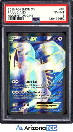 Pokemon 2015 Lugia EX 94/98 Full Art Ancient Origins PSA 8 - Image 1