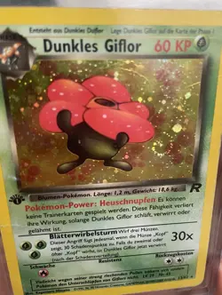 Dunkles Giflor 13/82 1 Edition Swirl Team Rocket Pokemon Karte Dark Vileplume - Image 2