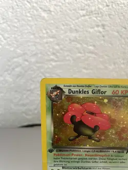 Dunkles Giflor 13/82 1 Edition Swirl Team Rocket Pokemon Karte Dark Vileplume - Image 3