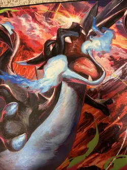 Charizard MEGA X UPC - Rubber Playmat - Pokemon Phantasmal Flames - Image 2