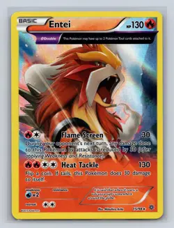 Entei 15/98 Holo Rare Ancient Origins Pokemon LP - Image 1