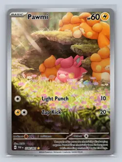 Pawmi 226/091 Illustration Rare Paldean Fates Pokemon NM - Image 1