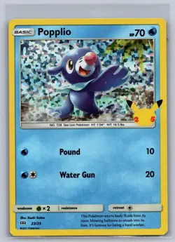 Popplio 023/025 Promo McDonald's 25th Anniversary Promos Pokemon Holo Near Mint - Image 1