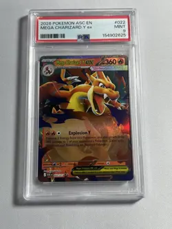 2026 Pokemon Ascended Heroes 022/217 MEGA CHARIZARD Y EX PSA 9 - Image 1
