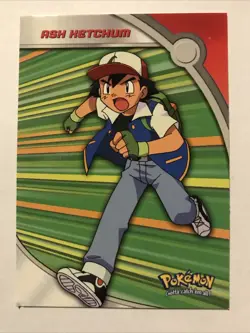 Ash Ketchum Pokemon HV1 Topps Blue Logo TV Animation Edition - Image 1