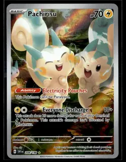 Pachirisu 208/198 Illustration Rare Scarlet & Violet Pokemon NM b1 - Image 1