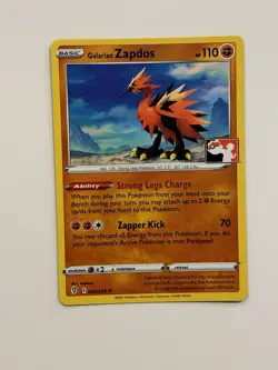 Galarian Zapdos 082/203 Pokemon Prize Pack Series 1 Evolving Skies variant NM G* - Image 1