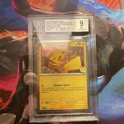 Pokemon TCG Pokemon Promos 30th Anniversary Pikachu 051/162 Holo Promo Eng BGS 9 - Image 1