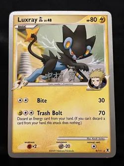 Pokemon Luxray GL Lv.48 Trading Card 2009 SP Holo Rare 9/111 Championship - Image 1