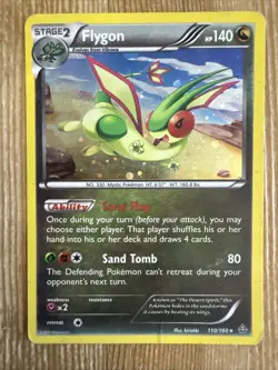 Pokemon TCG Flygon Primal Clash 110/160 Cosmos Holo Rare Damaged - Image 1
