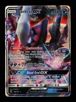 Darkrai GX 88/147 Holo GX Rare Burning Shadows Pokemon Cards - Image 1