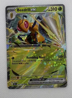 Beedrill Ex 003/086 ME Chaos Rising Holo Pokemon TCG Card EN NM/M Double Rare - Image 1