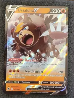 Ursaluna V - 102/195 Silver Tempest Ultra Rare Pokemon TCG - NM - Image 1
