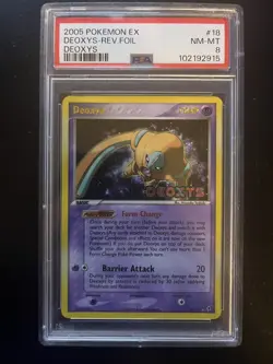 Pokemon Deoxys EX Deoxys Reverse Holo Rare #18 PSA 8 Mint - Image 1