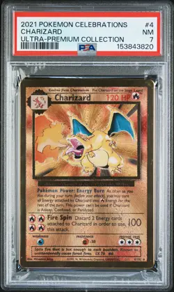 2021 POKEMON CELEBRATIONS ULTRA-PREMIUM COLLECTION #4 CHARIZARD PSA 7 - Image 1