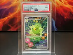 2025 POKEMON WHT EN-WHITE FLARE ILLUSTRATION RARE #088 SWADLOON PSA 9 🐦‍🔥 - Image 1