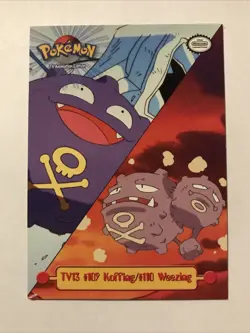 Topps Pokemon Koffing Weezing TV13 TV Animation Edition Puzzle Piece 1999 LP - Image 1