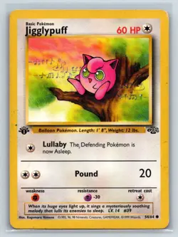 Jigglypuff 54/64 Common Jungle Pokemon 1st Edition Heavily Played - Image 1