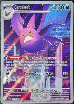 Crobat 093/086 CR1 EN Full Art Illustration Rare Chaos Rising Pokemon NM - Image 1
