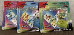 Pokemon TCG Prismatic Evolutions Tech Sticker Collection 3 Pack SEALED Lot Of 3 - Image 1
