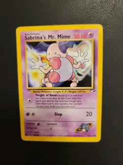 Pokemon Gym Heroes Card 94/132 Sabrina's Mr. Mime - Image 3