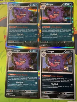 Pokemon Gengar Holo Foil 4-Card Lot 050/088 English - Image 1