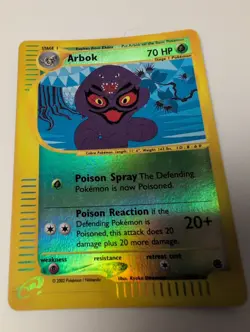 Pokemon Arbok Card 3/165 Expedition Base Set Reverse Holo Vintage Nintendo - Image 2
