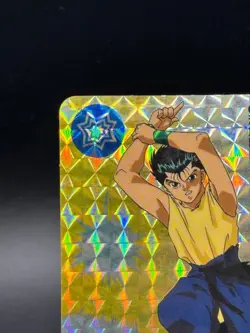 Yu Yu Hakusho Trading card No.087 Yusuke Urameshi Prism BANDAI TCG Japan 1993 - Image 2